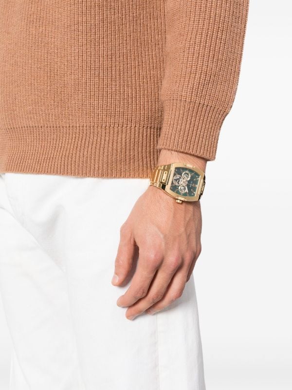 Guess Phoenix Multi Function Green Dial Gold Steel Strap Watch for Men - GW0456G3 Buy Now By Guess