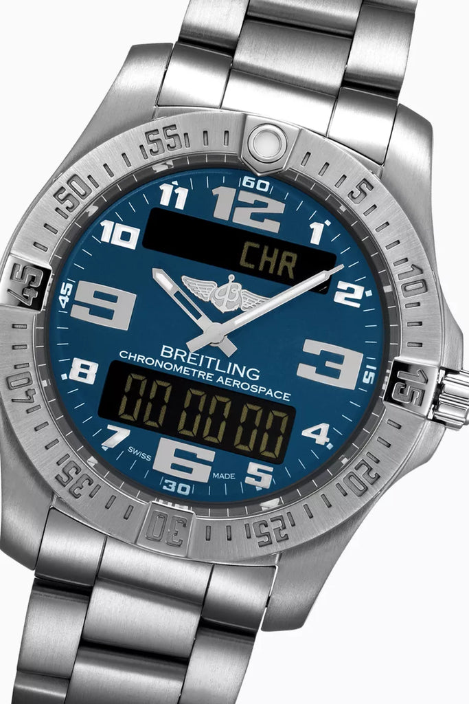 Breitling Aerospace Evo Blue Dial Silver Steel Strap Watch for Men - E79363101C1E1 Buy Now By Breitling