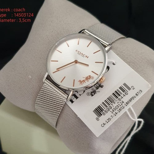Coach Perry White Dial Silver Mesh Bracelet Watch for Women - 14503124 Buy Now By Coach