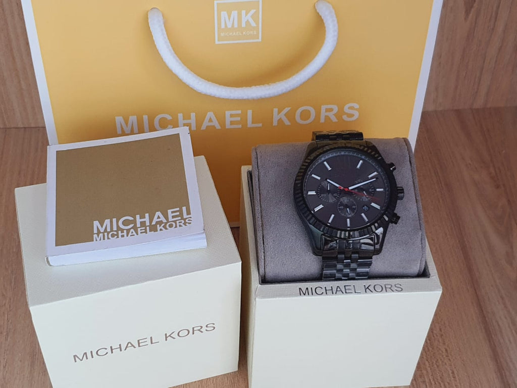 Michael Kors Lexington Chronograph Black Dial Black Steel Strap Watch for Men - MK8320 Buy Now By Michael Kors