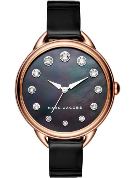 Marc Jacobs Betty Mother of Pearl Black Dial Black Leather Strap Watch for Women - MJ1513 Buy Now By Marc Jacobs