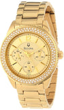 Bulova Multi Function Gold Dial Gold Steel Strap Watch for Women - 97N102 Buy Now By Bulova