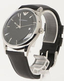 Emporio Armani Lambda Classic Quartz Black Dial Black Leather Strap Watch For Men - AR11020 Buy Now By Emporio Armani