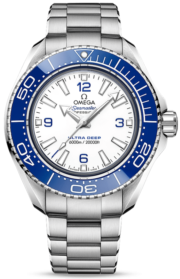 Omega Planet Ocean 6000M Co Axial Master Chronometer 45.5mm White Dial Silver Steel Strap Watch for Men - 21530462104001 Buy Now By Omega