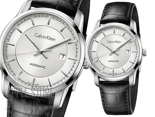 Calvin Klein Infinity Silver Dial Black Leather Strap Watch for Men - K5S341C6 Buy Now By Calvin Klein