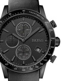 Hugo Boss Rafale Chronograph Black Dial Black Leather Strap Watch For Men - 1513456 Buy Now By Hugo Boss