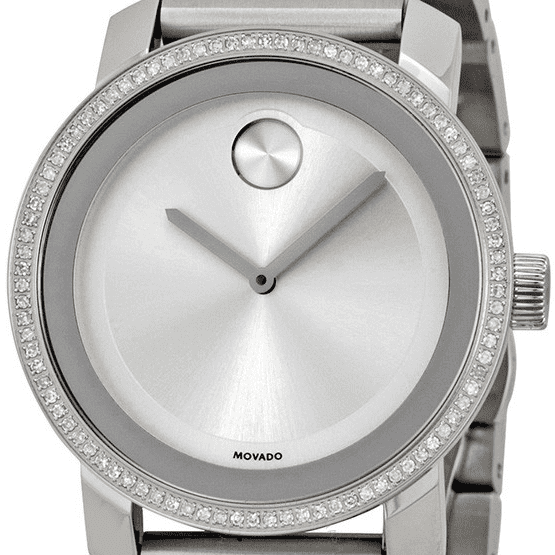 Movado Bold Diamonds Silver Dial Silver Steel Strap Watch for Women - 3600149 Buy Now By Movado