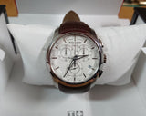 Tissot Couturier Chronograph White Dial Brown Leather Strap Watch For Men - T035.617.16.031.00 Buy Now By Tissot