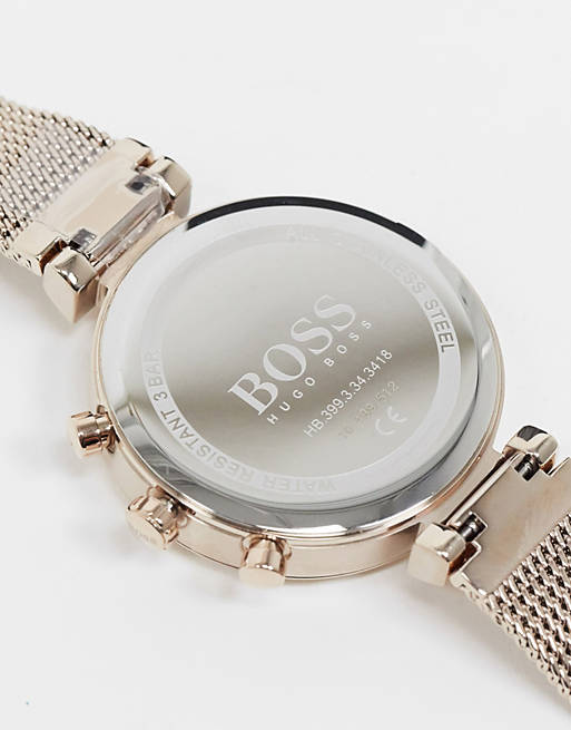 Hugo Boss Flawless White Dial Gold Mesh Bracelet Watch for Women - 1502553 Buy Now By Hugo Boss