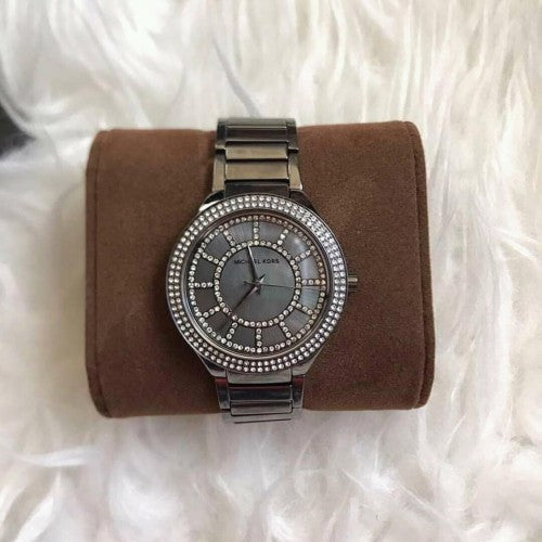 Michael Kors Kerry Gunmetal Dial Steel Strap Watch for Women - MK3410 Buy Now By Michael Kors