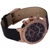 Swarovski Citra Sphere Chronograph Black Dial Black Leather Strap Watch for Women - 5055209 Buy Now By Swarovski