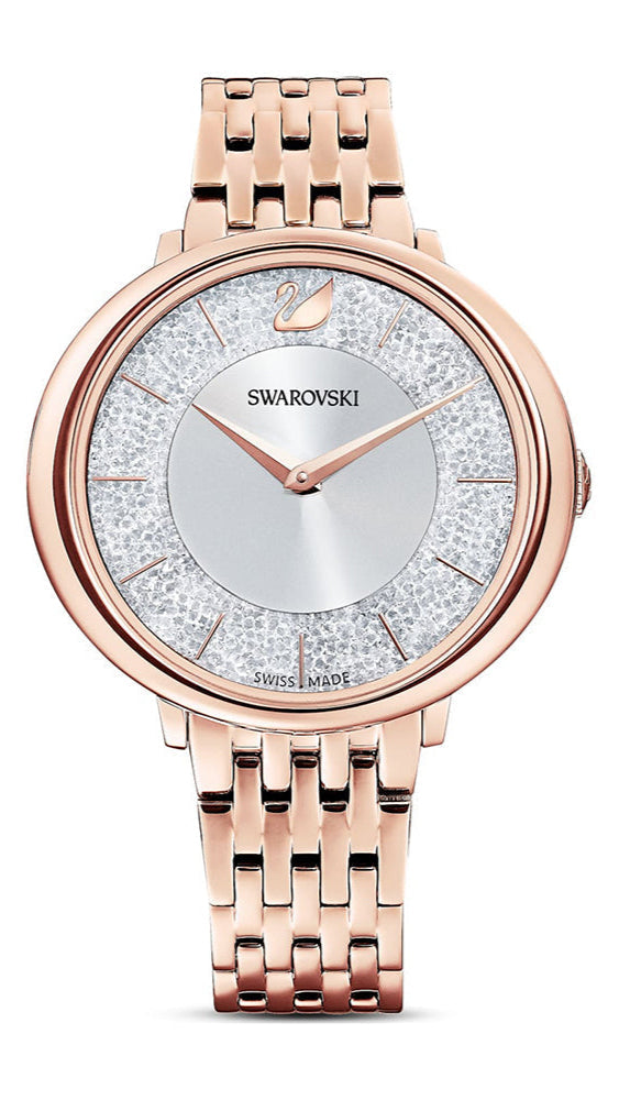 Swarovski Crystalline Chic Analog Silver Dial Rose Gold Steel Strap Watch for Women - 5544590 Buy Now By Swarovski