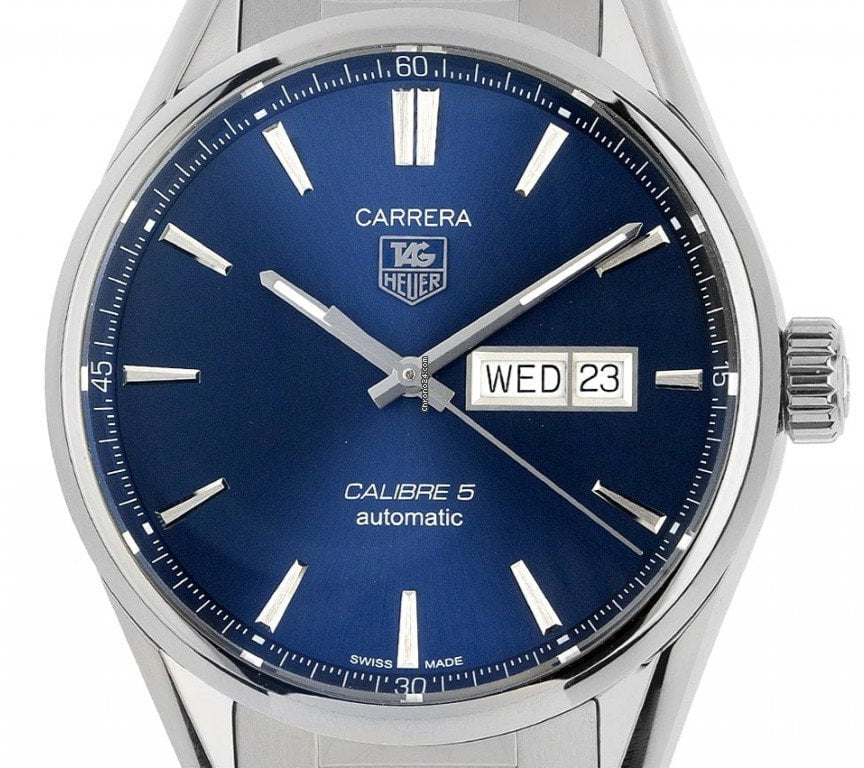 Tag Heuer Carrera Automatic Blue Dial Silver Steel Strap Watch for Men - WAR201E.BA0723 Buy Now By Tag Heuer