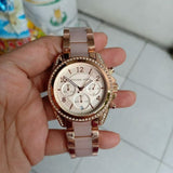Michael Kors Blair Chronograph Rose Gold Dial Two Tone Steel Strap Watch for Women - MK5943 Buy Now By Michael Kors
