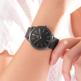 Calvin Klein Minimal Black Dial Black Mesh Bracelet Watch for Women - K3M23421 Buy Now By Calvin Klein