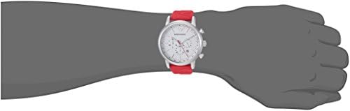 Emporio Armani Luigi Chronograph White Dial Red Rubber Strap Watch For Men - AR11021 Buy Now By Emporio Armani