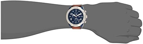 Fossil Bronson Chronograph Luggage Blue Dial Brown Leather Strap Watch for Men - FS5829 Buy Now By Fossil