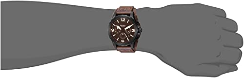 Fossil Nate Chronograph Brown Dial Brown Leather Strap Watch for Men - JR1511 Buy Now By Fossil