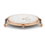 Daniel Wellington Classic Sheffield White Dial Black Leather Strap Watch for Women - DW00100036 Buy Now By Daniel Wellington