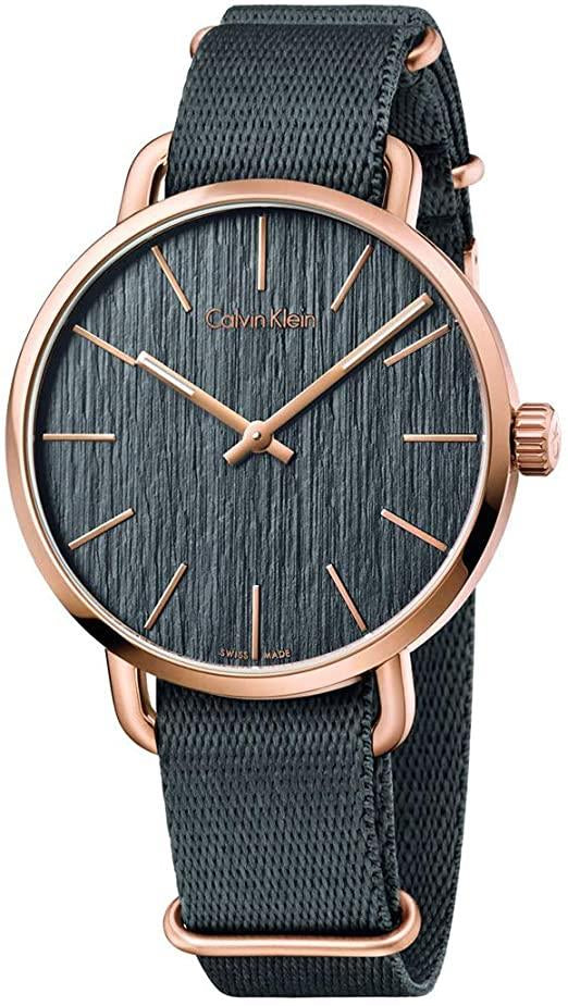 Calvin Klein Even Grey Dial Grey NATO Strap Watch for Men - K7B216P3 Buy Now By Calvin Klein