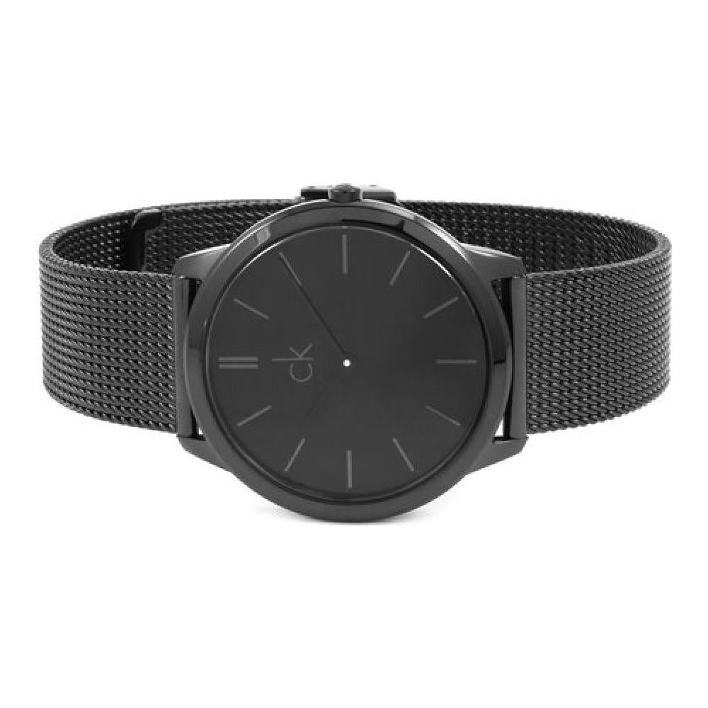 Calvin Klein Minimal Black Dial Black Mesh Bracelet Watch for Men - K3M214B1 Buy Now By Calvin Klein