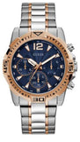 Guess Commander Chronograph Blue Dial Two Tone Steel Strap Watch for Men - GW0056G5 Buy Now By Guess
