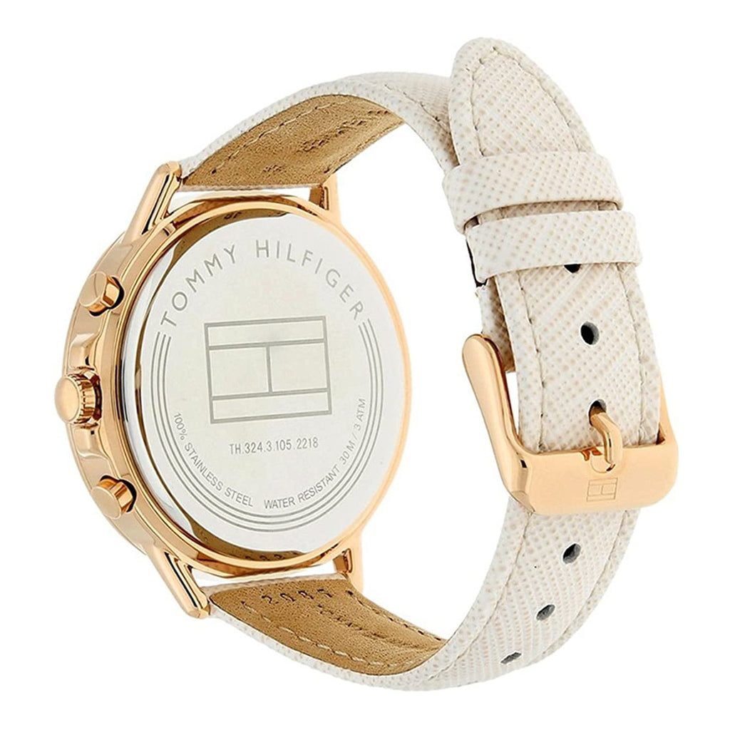 Tommy Hilfiger Carly Cream Dial Cream Leather Strap Watch for Women -1781789 Buy Now By Tommy Hilfiger