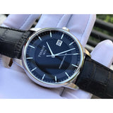 Tissot T Classic Luxury Powermatic 80 Black Dial Black Leather Strap Watch For Men - T086.408.16.051.00 Buy Now By Tissot