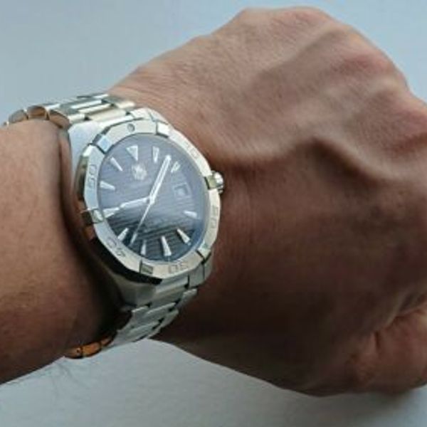 Tag Heuer Aquaracer Automatic Black Dial Silver Steel Strap Watch for Men - WAY2110.BA0928 Buy Now By Tag Heuer