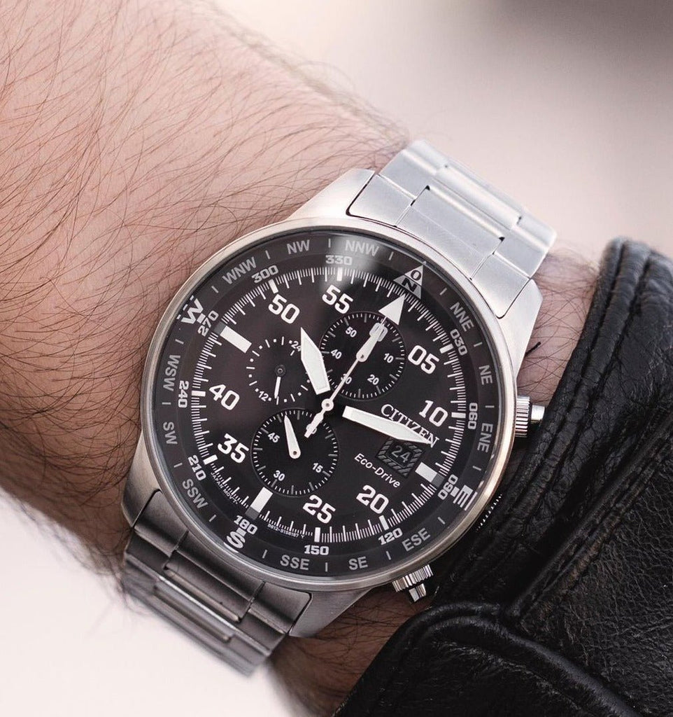 Citizen Eco Drive Chronograph Black Dial Silver Steel Strap Watch For Men - CA0690-88E Buy Now By Citizen