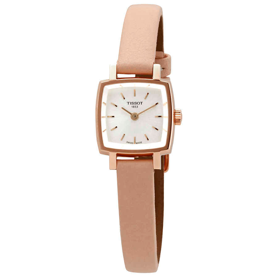 Tissot T Lady Lovely Square White Dial Pink Leather Strap Watch For Women - T058.109.36.031.00 Buy Now By Tissot