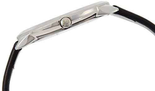 Calvin Klein Minimal Silver Dial Black Leather Strap Watch for Men - K3M211CY Buy Now By Calvin Klein