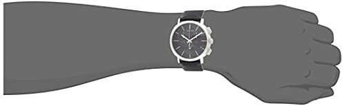 Calvin Klein Posh Black Dial Black Leather Strap Watch for Men - K8Q371C1