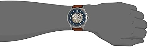 Fossil Forrester Luggage Automatic Skeleton Blue Dial Brown Leather Strap Watch for Men - ME3179 Buy Now By Fossil