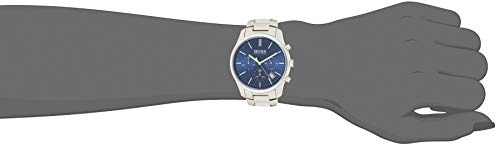 Hugo Boss Commander Blue Dial Silver Steel Strap Watch for Men - 1513434 Buy Now By Hugo Boss