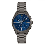 Emporio Armani Chronograph Quartz Blue Dial Grey Steel Strap Watch For Men - AR11481 Buy Now By Emporio Armani