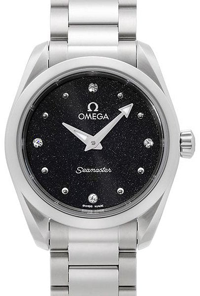 Omega Seamaster Aqua Terra Quartz Diamond Black Dial Silver Steel Strap Watch for Women - 220.10.28.60.51.001 Buy Now By Omega