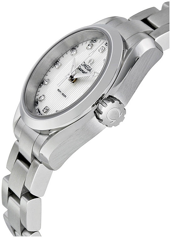 Omega Seamaster Aqua Terra Quartz Diamonds Mother of Pearl Dial Silver Steel Strap Watch for Women - 220.10.28.60.55.001 Buy Now By Omega