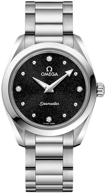 Omega Seamaster Aqua Terra Quartz Diamond Black Dial Silver Steel Strap Watch for Women - 220.10.28.60.51.001 Buy Now By Omega