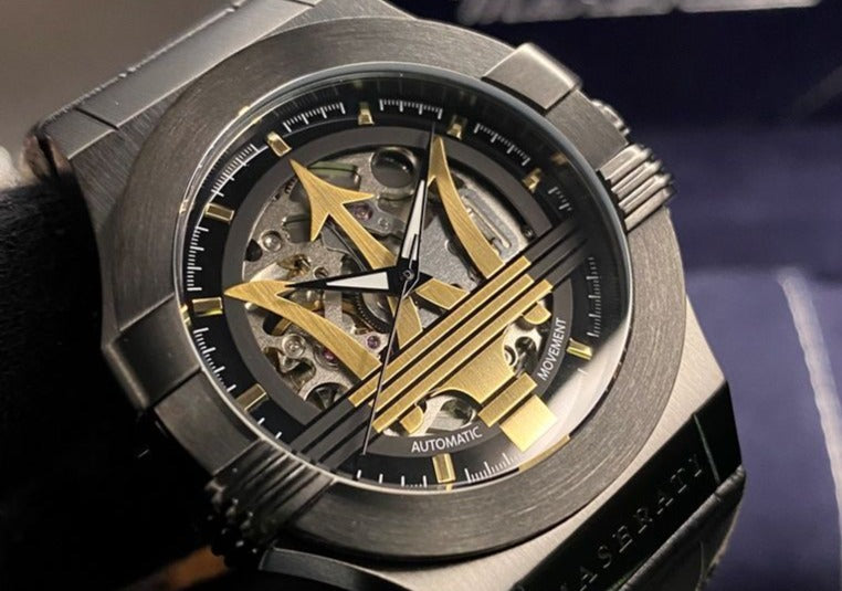 Maserati Potenza Automatic Black Dial Black Leather Strap Watch For Men - R8821108036 Buy Now By Maserati