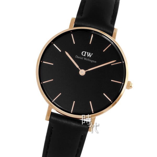 Daniel Wellington Petite Sheffield Black Dial Black Leather Strap Watch For Women - DW00100168 Buy Now By Daniel Wellington