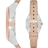 Emporio Armani Valeria Quartz White Dial Beige Leather Strap Watch For Women - AR11031 Buy Now By Emporio Armani