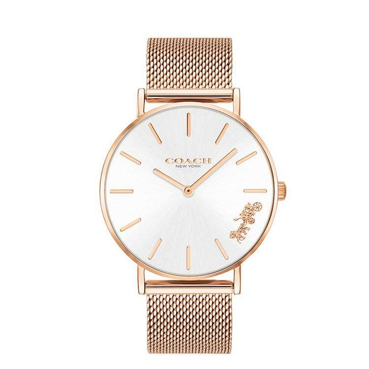 Coach Perry White Rose Gold Mesh Bracelet Watch for Women - 14503126 Buy Now By Coach