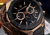 Maserati Stile Black Matte Dial Black Leather Strap Watch For Men - R8871642001 Buy Now By Maserati