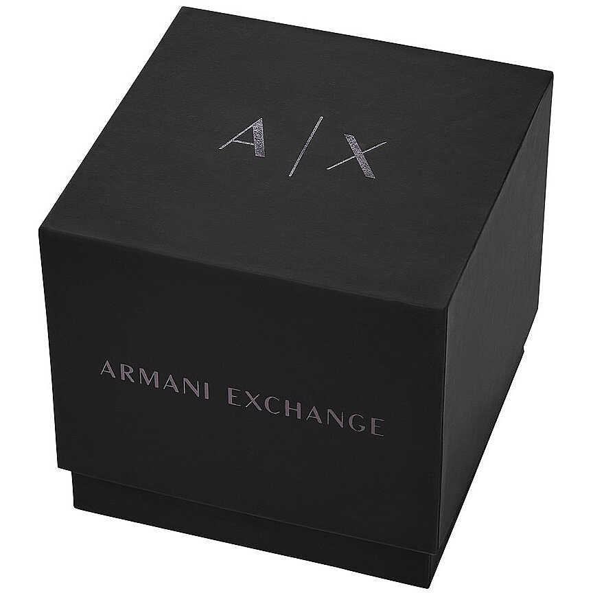 Armani Exchange Hampton Chronograph Rose Gold Dial Blue Silicone Strap Watch For Men - AX1730 Buy Now By Armani Exchange