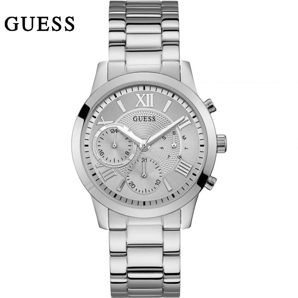Guess Hendrix Silver Dial Silver Steel Strap Watch for Men - GW0066G1 Buy Now By Guess