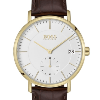 Hugo Boss Corporal White Dial Brown Leather Strap Watch for Men - 1513640 Buy Now By Hugo Boss