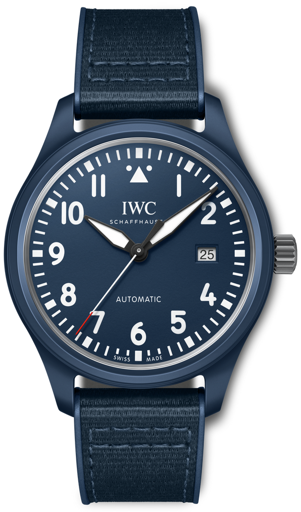 IWC Pilot’s Watch Automatic "Laureus Sport for Good" Edition Blue Dial Blue Nylon Strap Watch for Men - IW328101 Buy Now By IWC