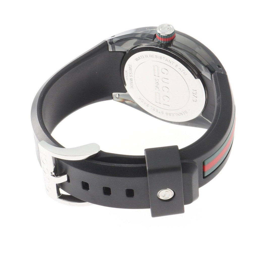 Gucci Sync Quartz Black Dial Black Rubber Strap Watch For Men - YA137301 Buy Now By Gucci