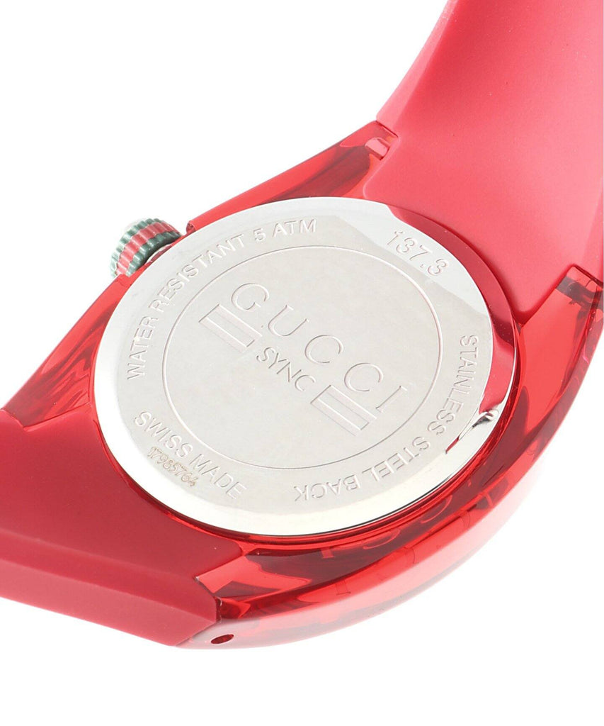 Gucci Sync Quartz Red Dial Red Rubber Strap Watch For Women - YA137303 Buy Now By Gucci